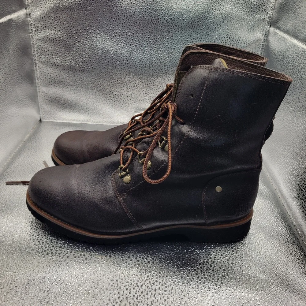 The North Face Womens US 8 EU 39 Ballard Lace II Brown Leather Boots Distressed